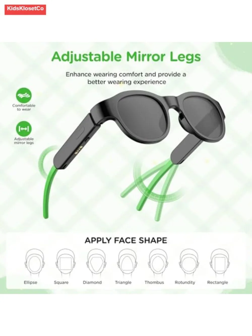 Kids Bluetooth Smart Sunglasses with Open-Ear Audio UV400 Protection